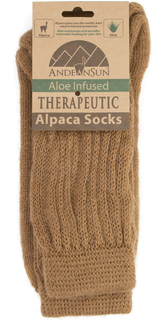 Therapeutic Alpaca Socks - Scrunch CREW Terry-lined