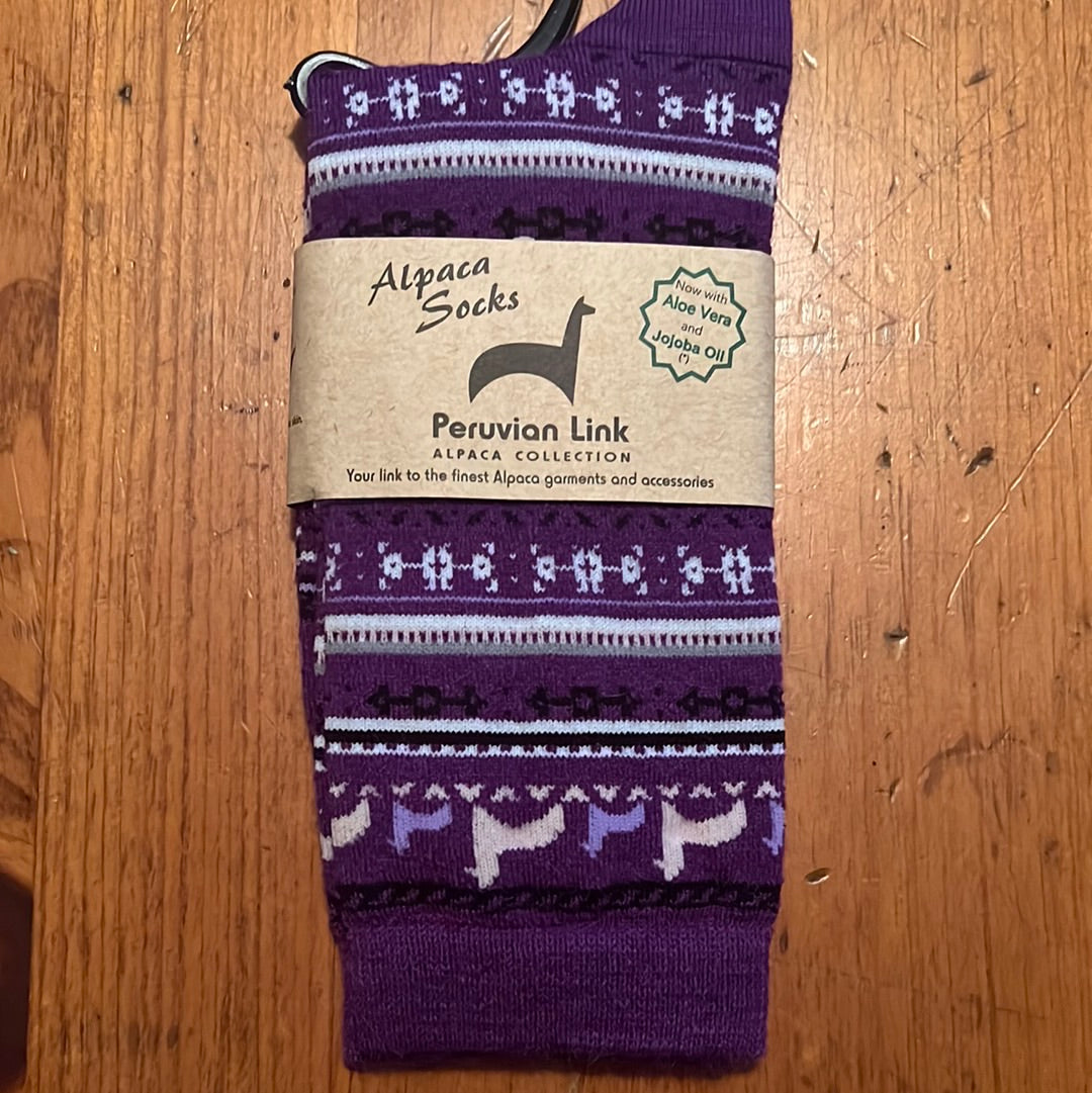 Alpaca Print Crew Sock
