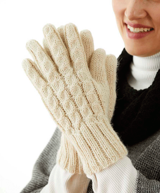 Trenza Cable 100% Alpaca Gloves