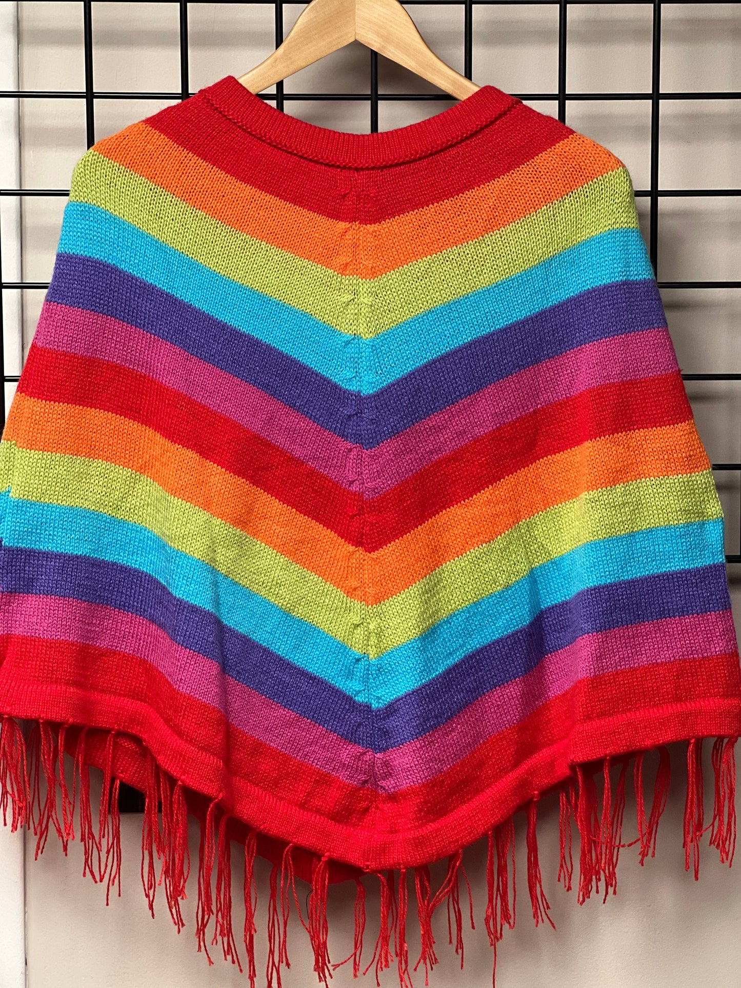 Striped Alpaca Poncho