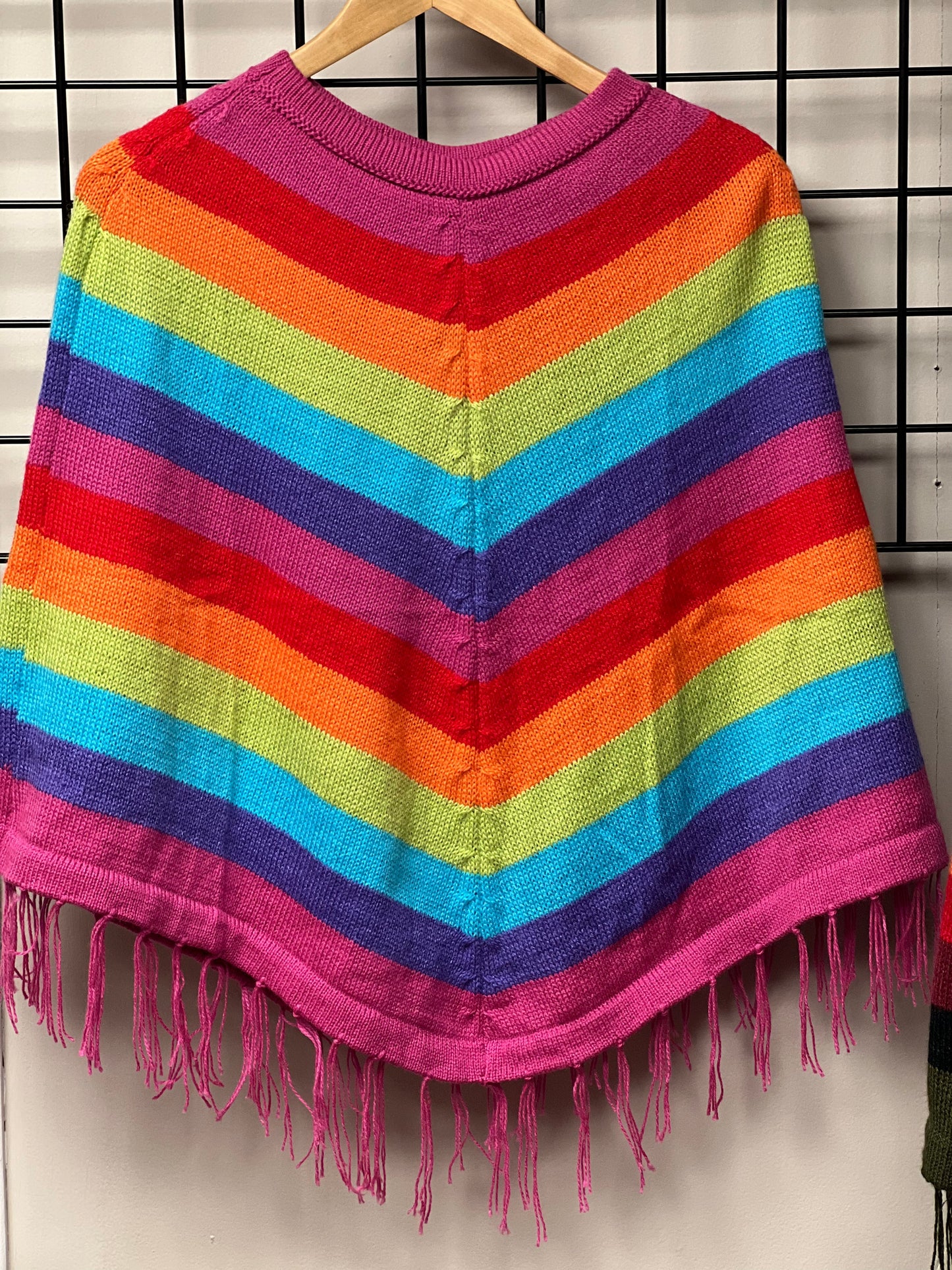 Striped Alpaca Poncho